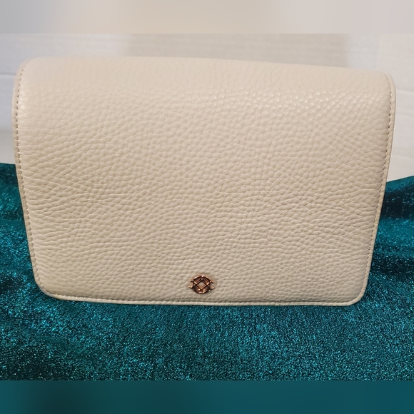 Dagne Dover Andra Crossbody Bag Bone Leather Pebbled New with Tags - Picture 1 of 10